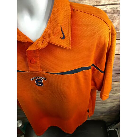 Syracuse Polo Shirt Mens XL Orange Vintage Nike Team NCAA Basketball Golfer - Picture 9 of 15